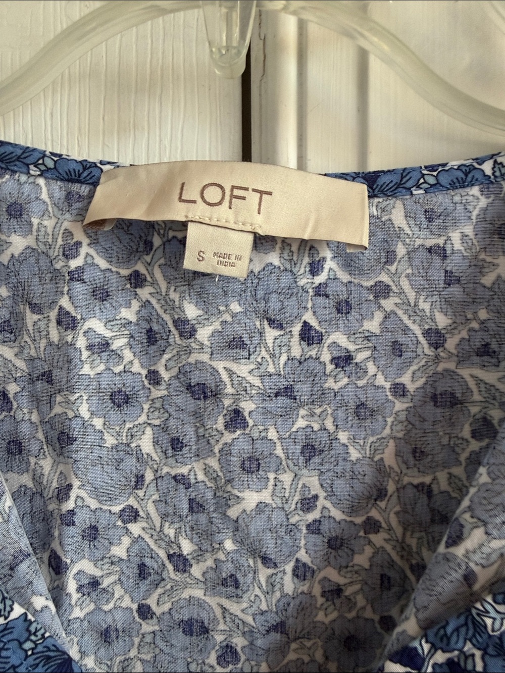 LOFT Floral Poplin Bow Mini Pocket Dress size small - Picture 6 of 9